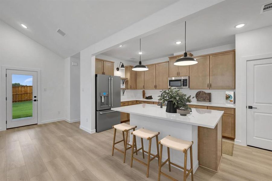 Furnished interior view inside a new home in Aspire at Noble Ridge, Howe (Image 9).
