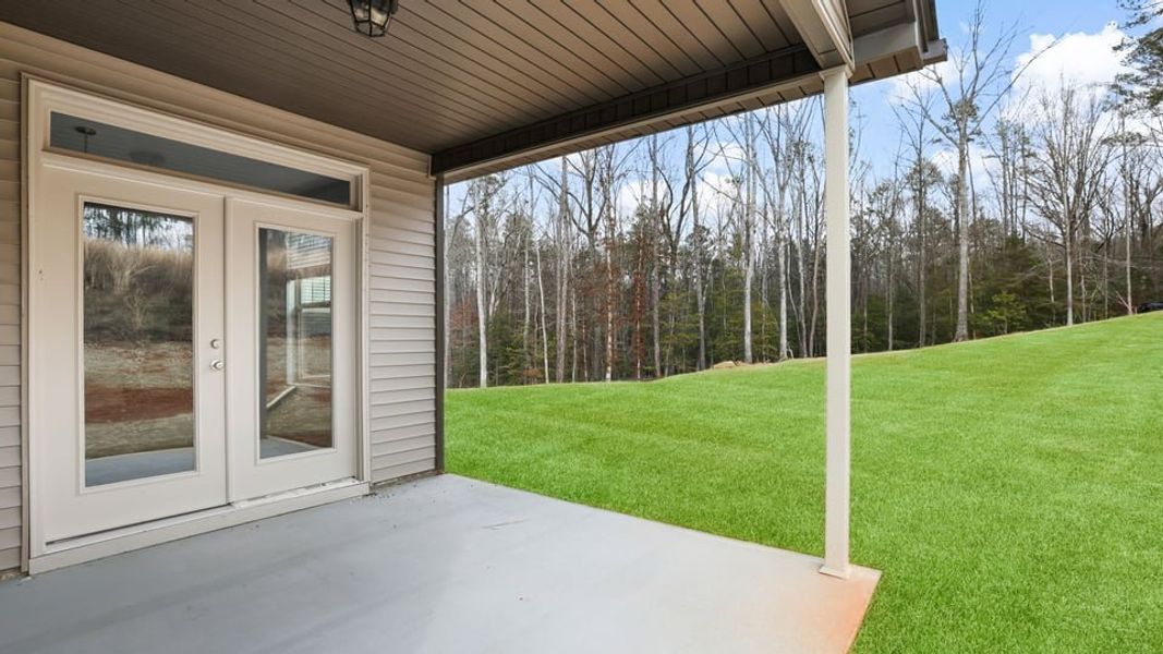 Exterior details and patio area of a home in Pine Lake Estates, Anderson (Image 15). Exterior details and patio area of a home in Pine Lake Estates, Anderson (Image 15).