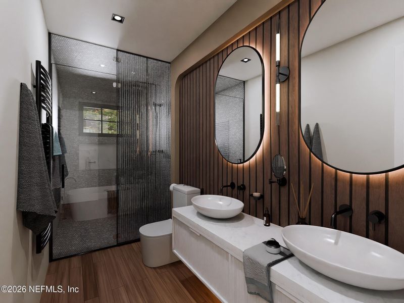 Furnished interior view inside a new home in , Jacksonville (Image 9).