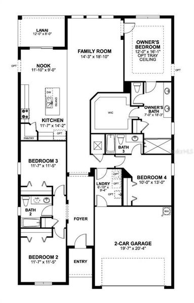 2D floor plan layout of this home in Center Lake on the Park, St. Cloud, FL (Image 4). 2D floor plan layout of this home in Center Lake on the Park, St. Cloud, FL (Image 4).