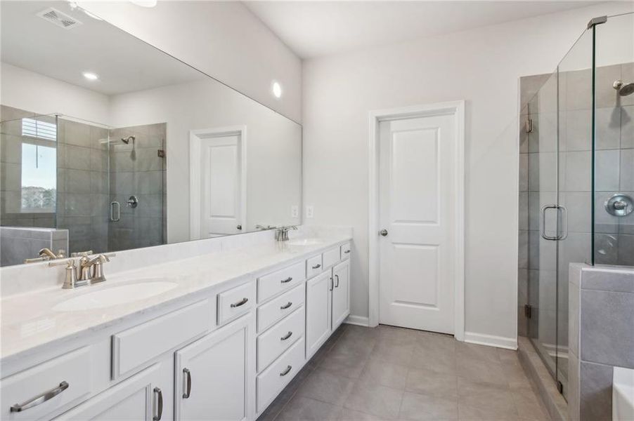 Furnished interior view inside a new home in , Flowery Branch (Image 8). Furnished interior view inside a new home in , Flowery Branch (Image 8).