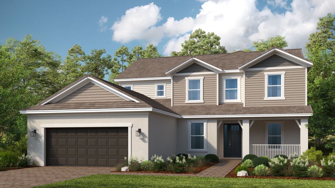 Representative exterior photo of a completed home built from the Sand Key by Taylor Morrison in Victoria Lakes, Odessa, FL (Image 21).