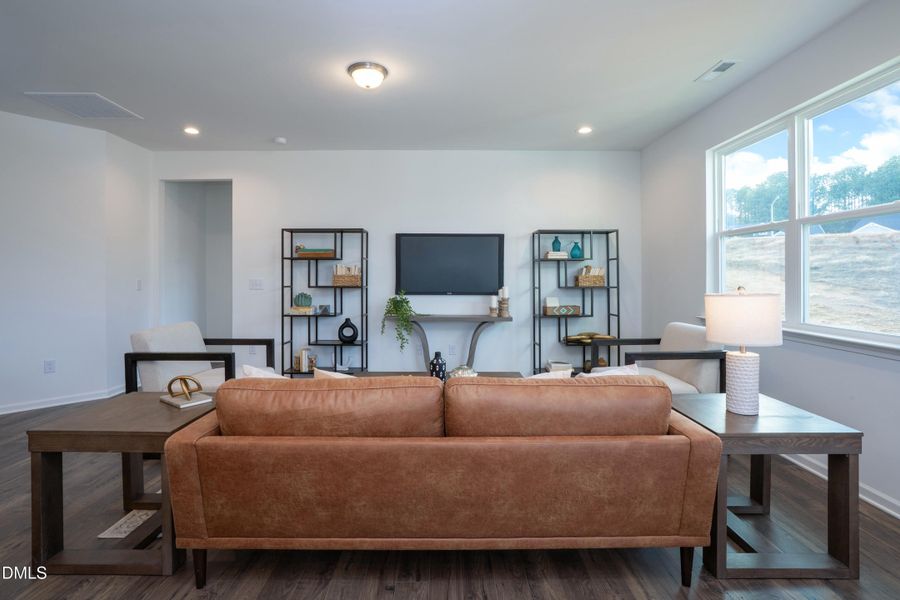 spacious family room