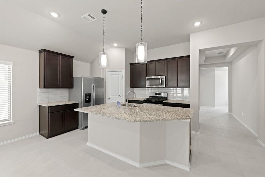 Furnished interior view inside a new home in The Trails, New Caney (Image 12).