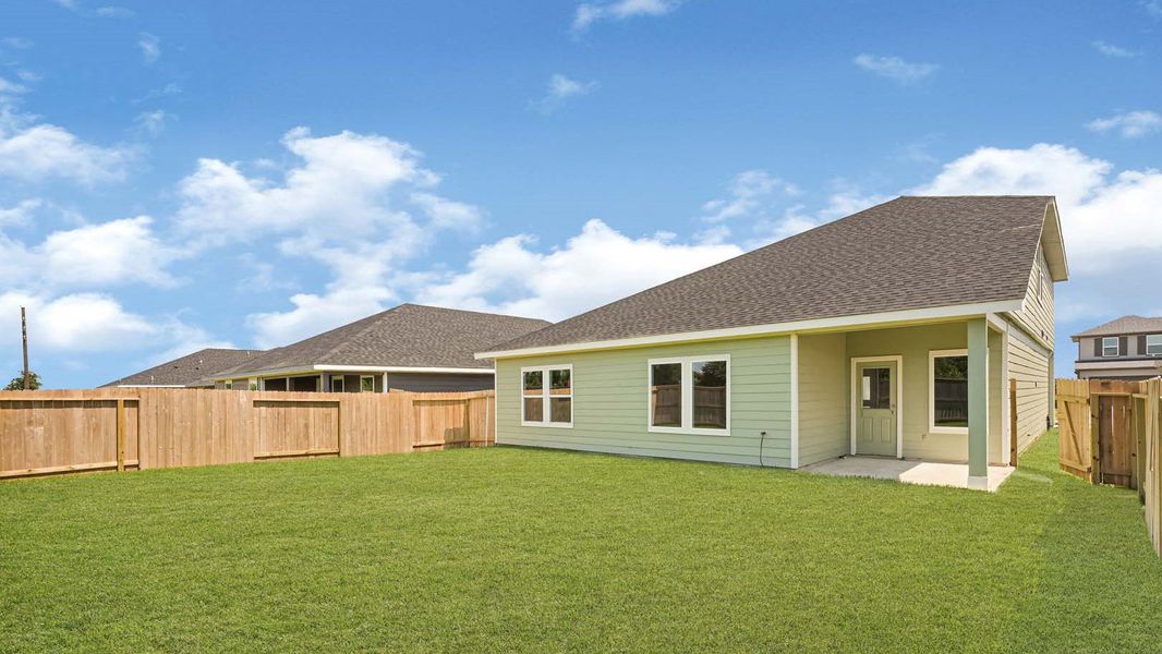 Representative exterior details of a home built from the Midland - X40M by D.R. Horton in Holly Ridge, Rosenberg (Image 21). Representative exterior details of a home built from the Midland - X40M by D.R. Horton in Holly Ridge, Rosenberg (Image 21).