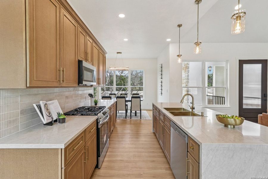 Furnished interior view inside a new home in , Fischer (Image 7).