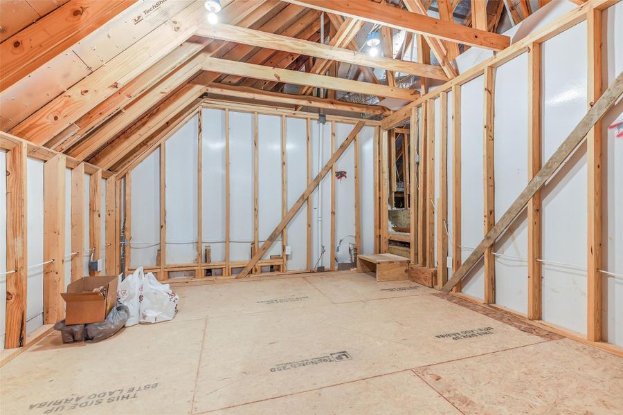 This oversized space is great for storage or a hobby room. This oversized space is great for storage or a hobby room.