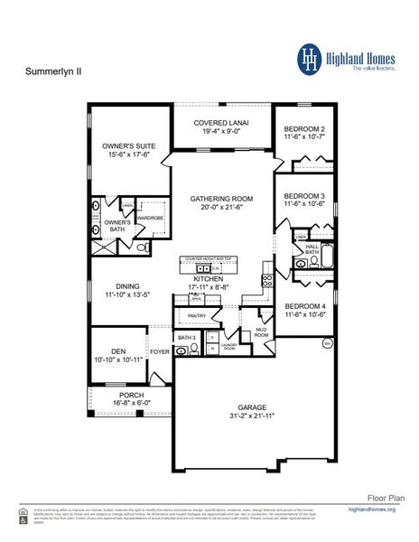 Summerlyn II - Home Layout