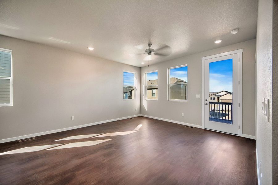 Spacious, unfurnished interior of a new home in Ridge at Lorson Ranch, Colorado Springs (Image 22).