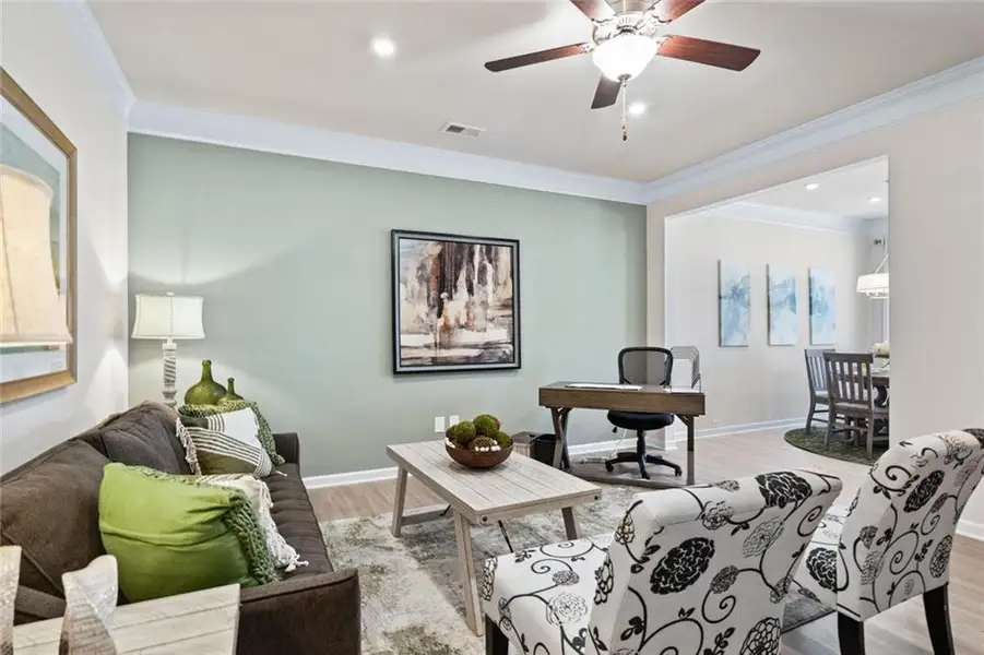 Furnished interior view inside a new home in Johnson Crossing, Cartersville (Image 16).