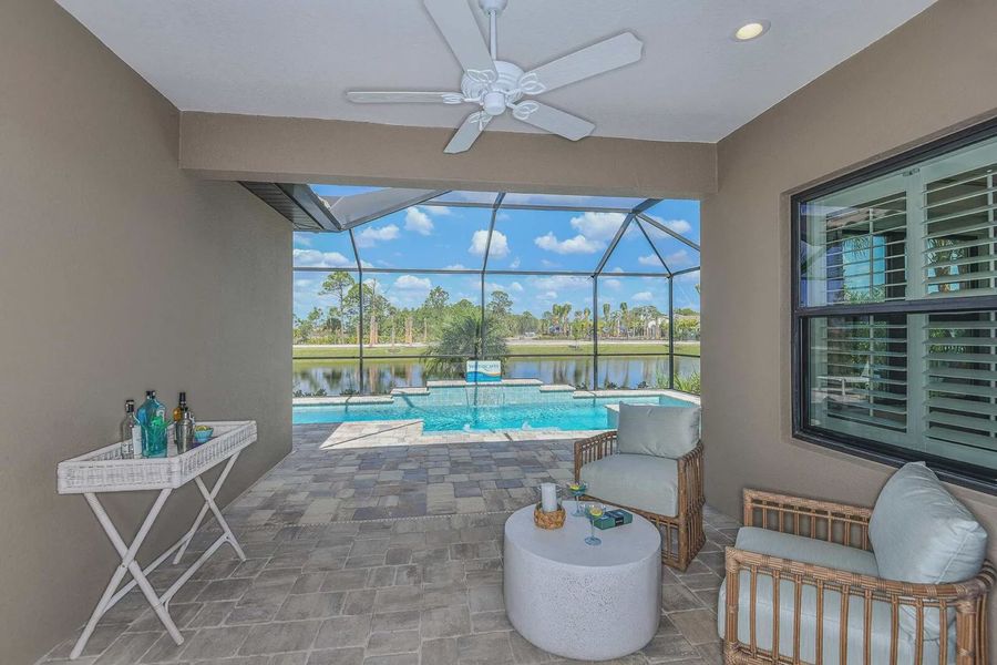 Exterior details and patio area of a home in Boca Royale Golf and Country Club at Wellen Park, Englewood (Image 2). Exterior details and patio area of a home in Boca Royale Golf and Country Club at Wellen Park, Englewood (Image 2).