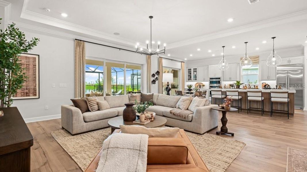 Furnished interior view inside a new home in Esplanade at Wellen Park, Englewood (Image 4).