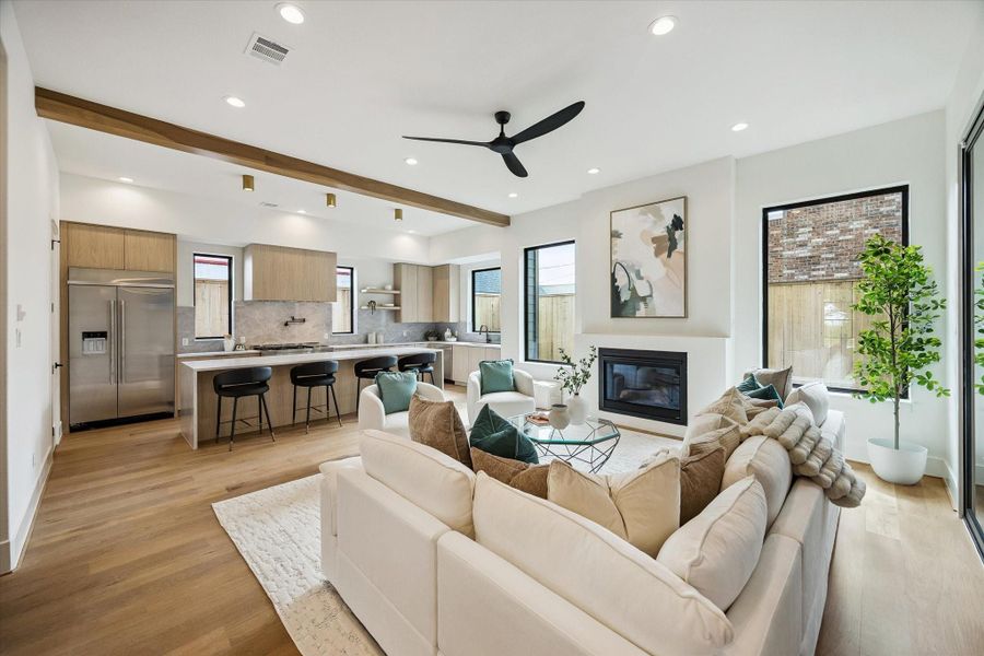 Living room - features a gas fireplace. Living room - features a gas fireplace.