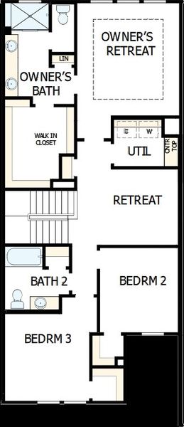 2D floor plan layout of this home in Westview Towns, Waxhaw, NC (Image 3). 2D floor plan layout of this home in Westview Towns, Waxhaw, NC (Image 3).