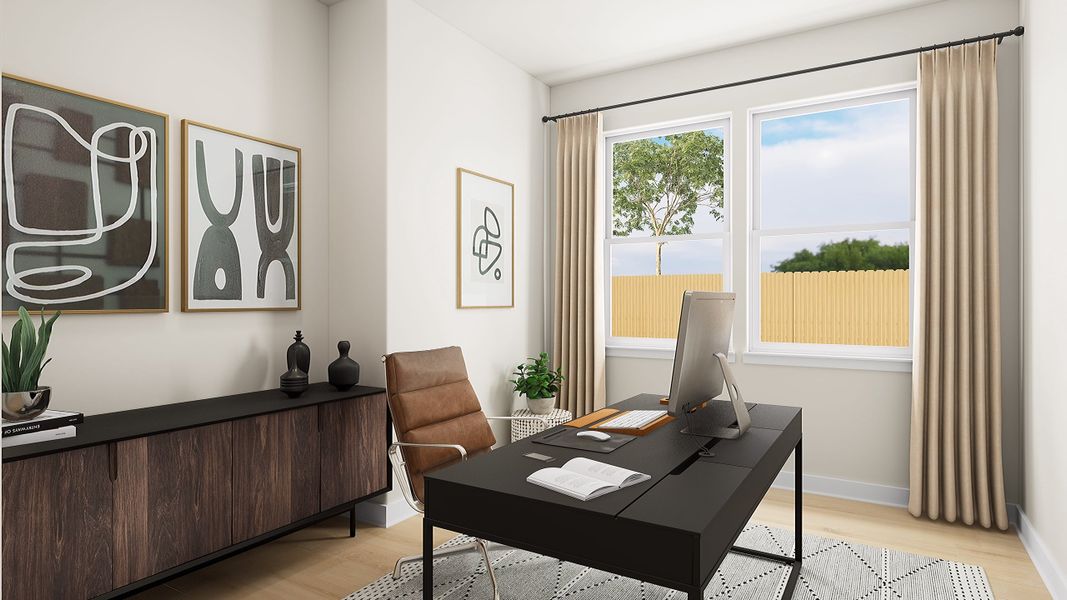 Furnished interior view inside a new home in Lagos Reserve, Manor (Image 6).