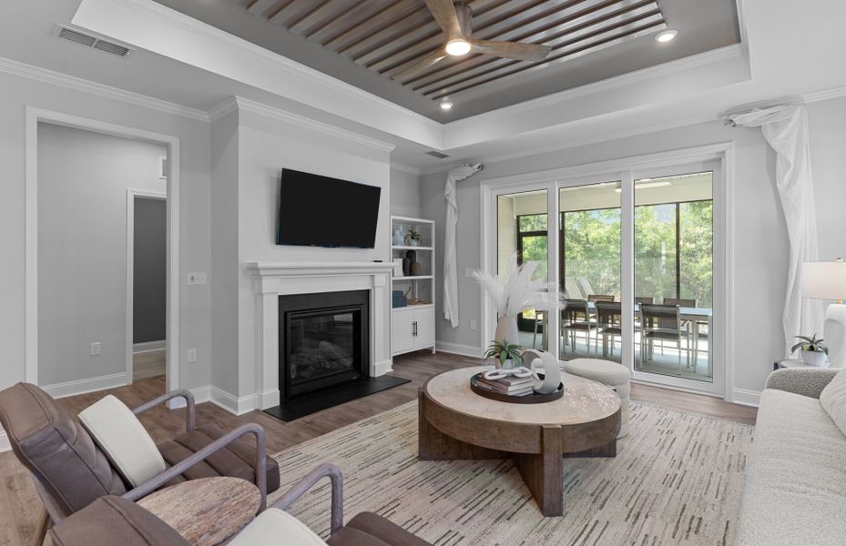 Furnished interior view inside a new home in Del Webb Wilmington at Mallory Creek, Leland (Image 17). Furnished interior view inside a new home in Del Webb Wilmington at Mallory Creek, Leland (Image 17).