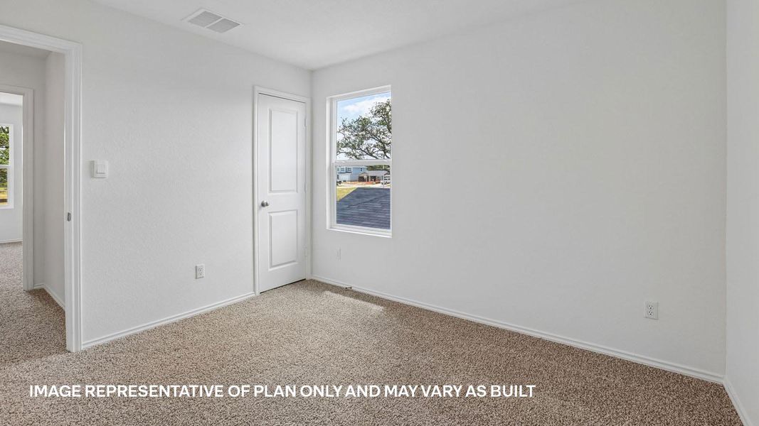 Representative unfurnished interior of a home built from the The Kendall by D.R. Horton in Valverde, Bastrop (Image 42).