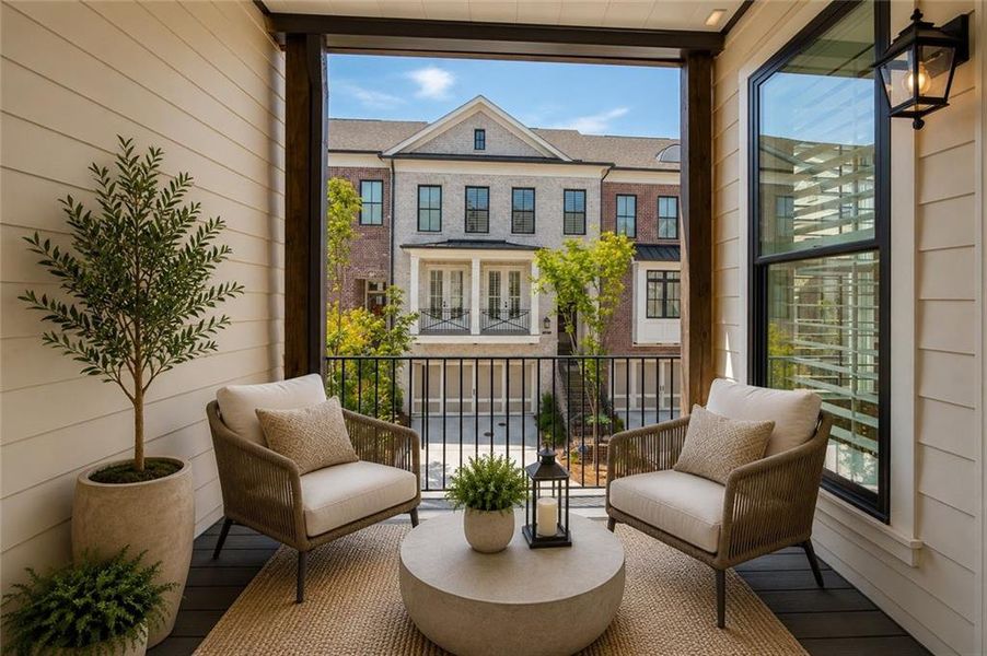 Exterior details and patio area of a home in , Alpharetta (Image 31).