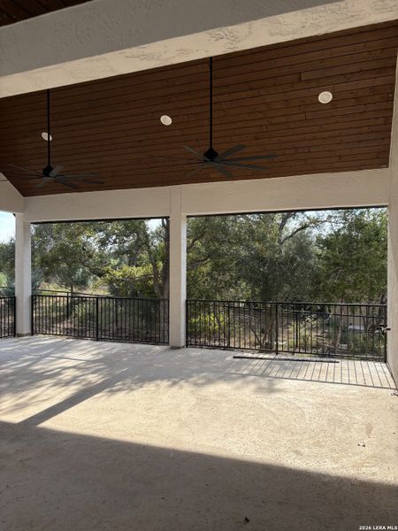 Exterior details and patio area of a home in , New Braunfels (Image 29).