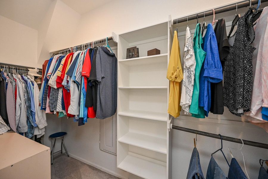 Walk-in configuration offers ample space to move around and access items easily. Walk-in configuration offers ample space to move around and access items easily.