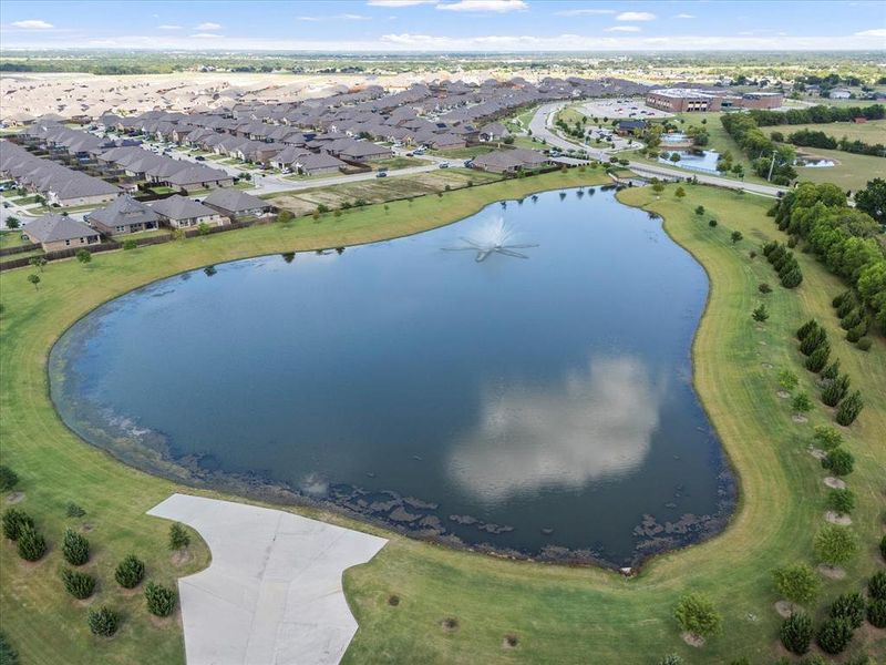 Overview of private community lake Overview of private community lake