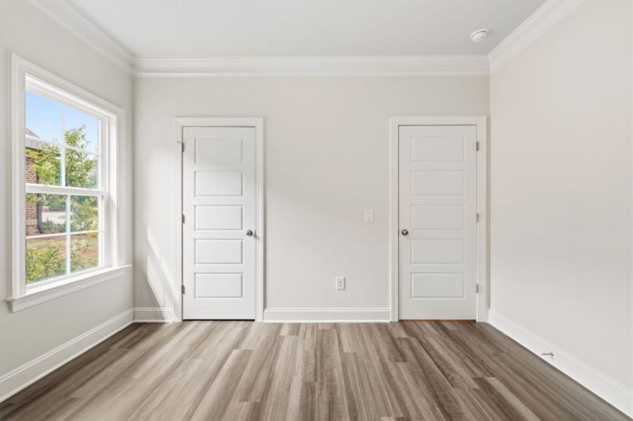 Representative unfurnished interior of a home built from the Essex by Keystone Homes NC in Weybridge, Burlington (Image 86).