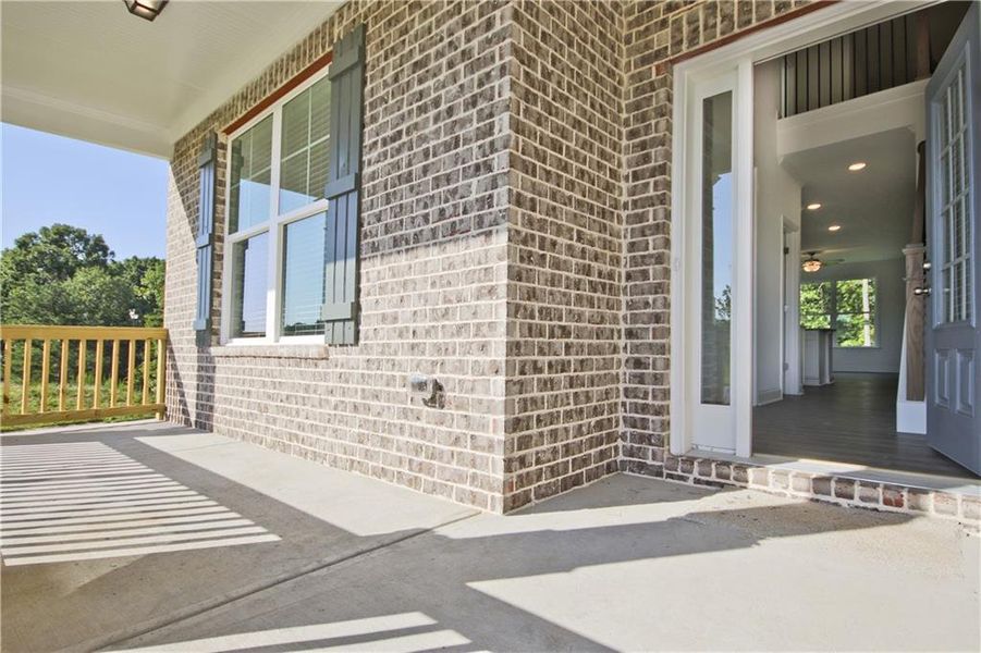 Exterior details and patio area of a home in Clark Farms, Flowery Branch (Image 24). Exterior details and patio area of a home in Clark Farms, Flowery Branch (Image 24).