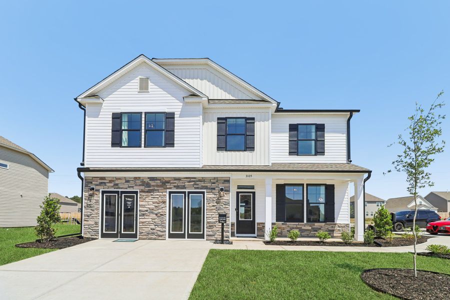 Representative exterior photo of a completed home built from the Bradley II by Great Southern Homes in Sedona, Greenville, SC (Image 45).