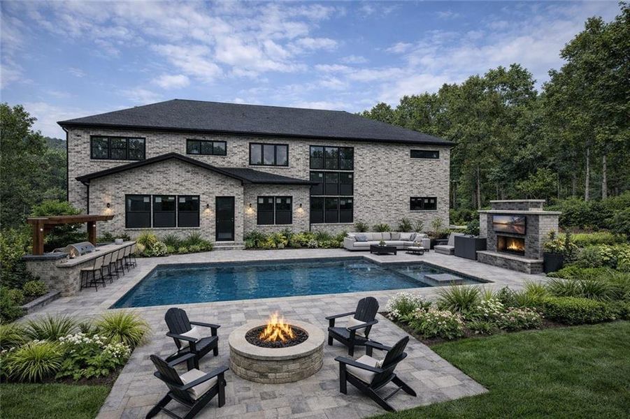 Exterior details and patio area of a home in , Fairburn (Image 3).