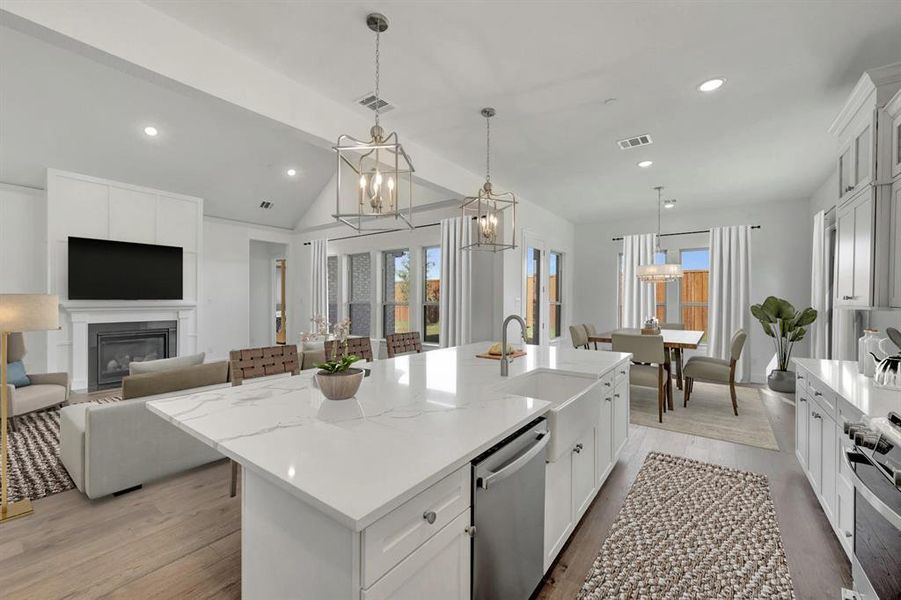 Furnished interior view inside a new home in Kreymer at the Park, Wylie (Image 23).