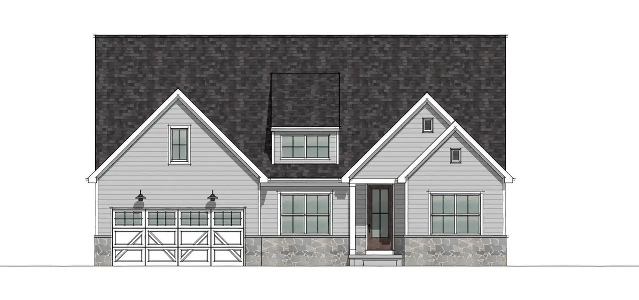 Representative rendering of the exterior for the Berkeley by Keystone Custom Homes (Image 2). Representative rendering of the exterior for the Berkeley by Keystone Custom Homes (Image 2).