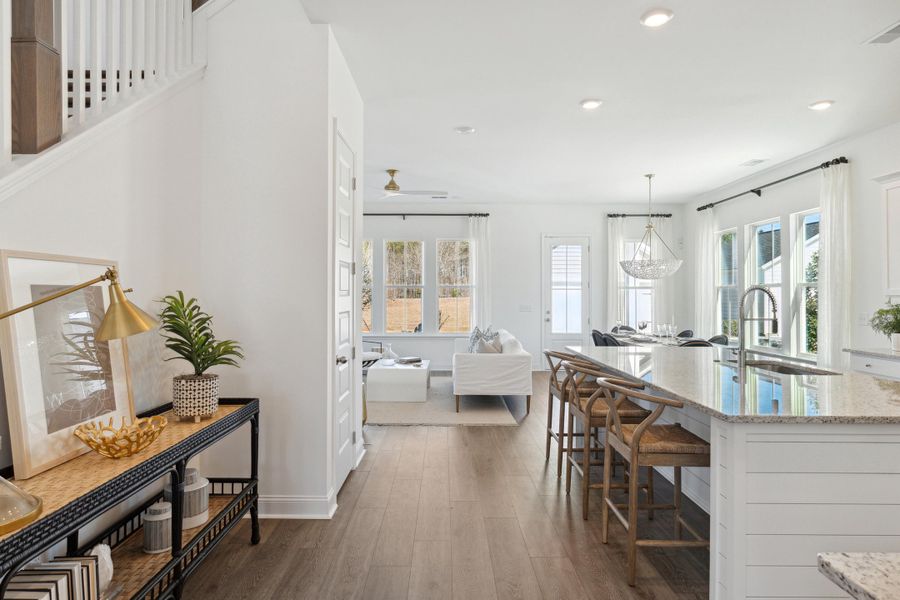 Furnished interior view inside a new home in Sweetgrass at Summers Corner, Summerville (Image 5). Furnished interior view inside a new home in Sweetgrass at Summers Corner, Summerville (Image 5).