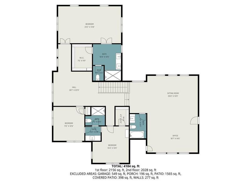 2D floor plan layout of this home in , Hoschton, GA (Image 7).