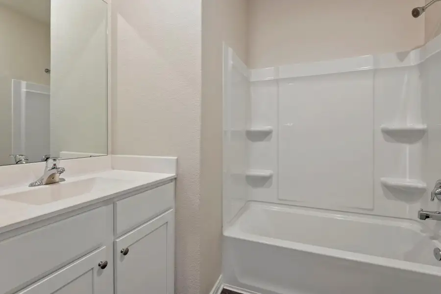 Secondary Bathroom comes with a shower and tub combo