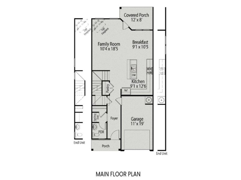 2D floor plan layout for the The Graham Interior by Davidson Homes LLC in Springvale, Willow Spring, NC (Image 2).