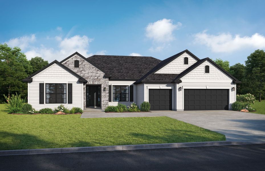 Representative exterior photo of a completed home built from the Brookhaven by SEDA New Homes in Katie Cove, Jacksonville, FL (Image 5). Representative exterior photo of a completed home built from the Brookhaven by SEDA New Homes in Katie Cove, Jacksonville, FL (Image 5).