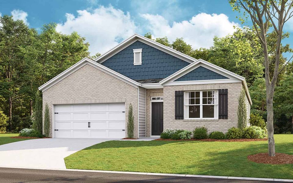 Representative exterior photo of a completed home built from the CALI by D.R. Horton in Hartmann Crossing, Lebanon, TN (Image 19).