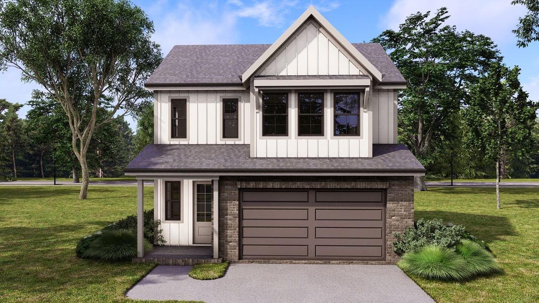 Representative exterior photo of a completed home built from the The Redwood by Greentech Homes LLC in Nature's Cove, Ooltewah, TN (Image 2).