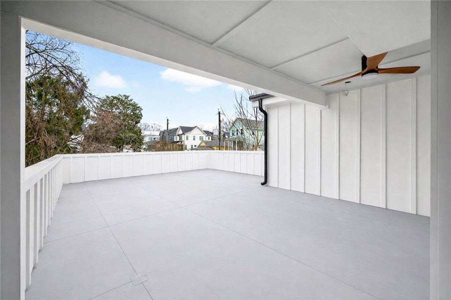 Exterior details and patio area of a home in , Atlanta (Image 28).