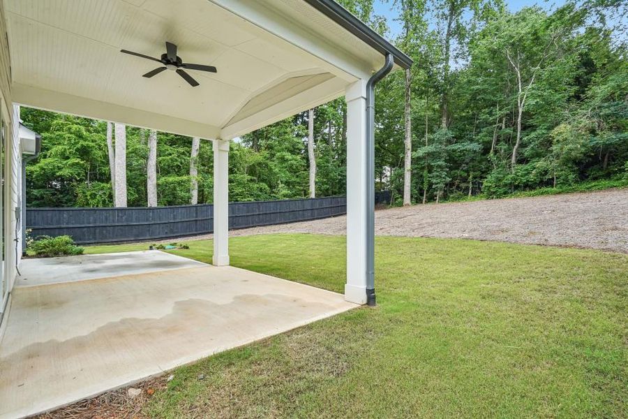 Exterior details and patio area of a home in Arden on Lanier, Cumming (Image 3).
