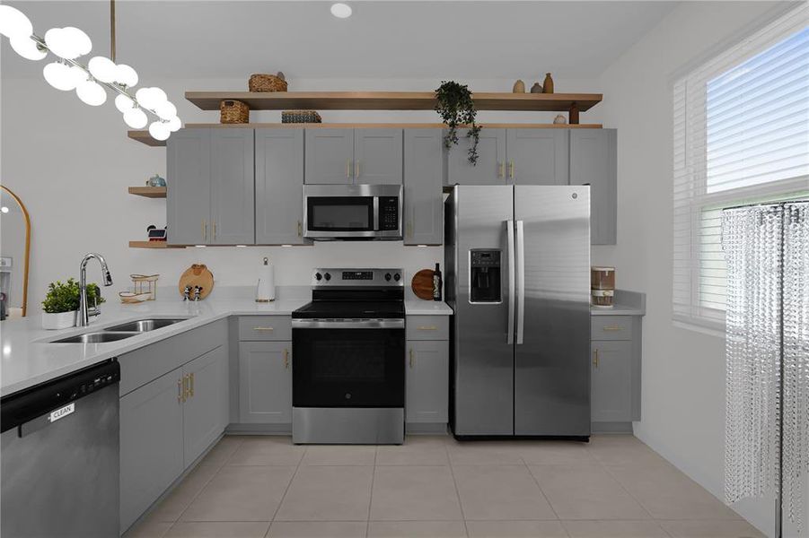 Furnished interior view inside a new home in , Kissimmee (Image 15).