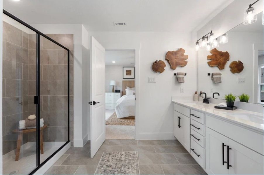 Furnished interior view inside a new home in Lake Park Villas, Wylie (Image 40).