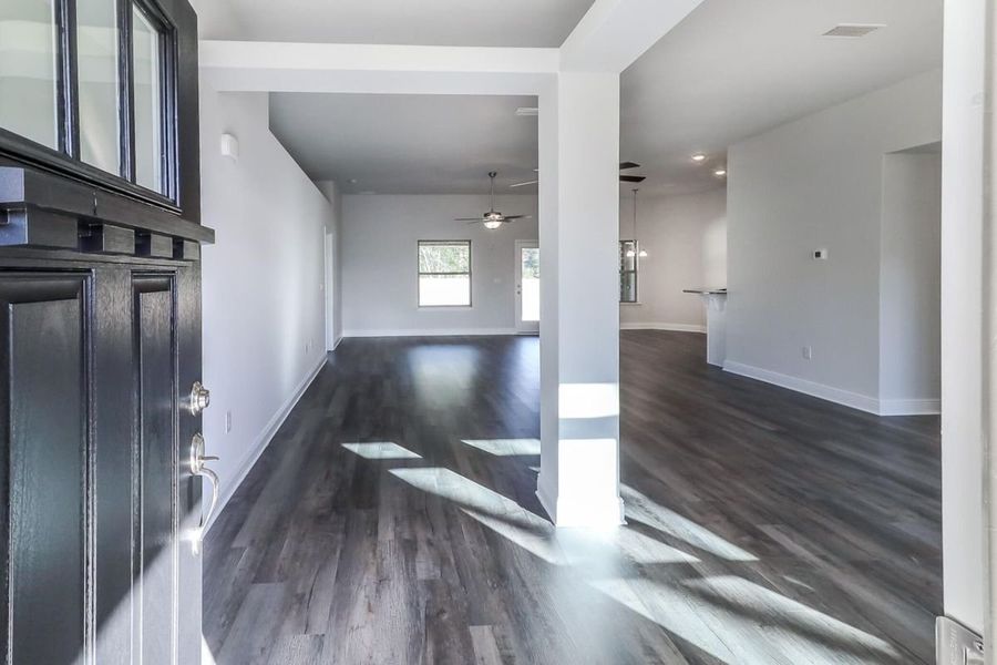 Spacious, unfurnished interior of a new home in Pecan Valley, Cantonment (Image 12). Spacious, unfurnished interior of a new home in Pecan Valley, Cantonment (Image 12).