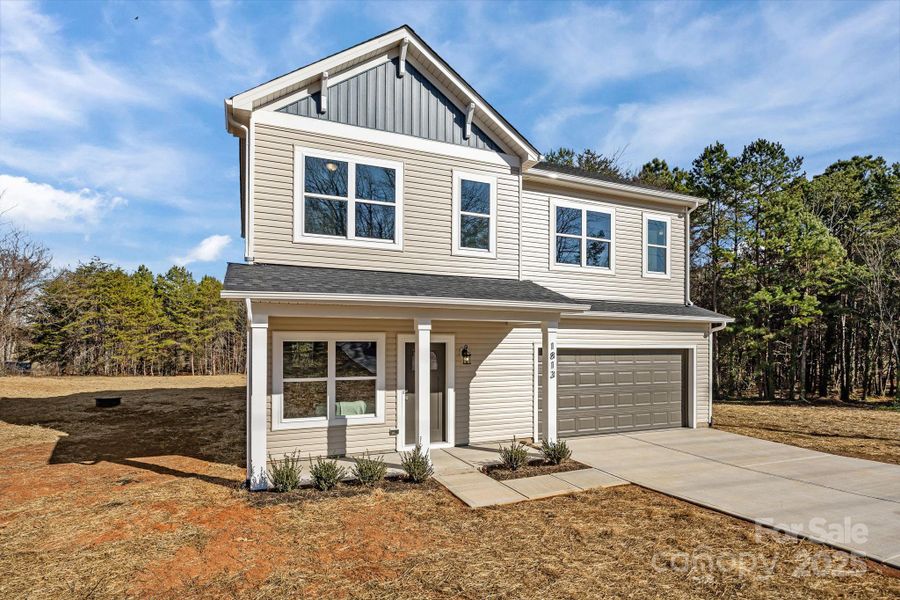 Front exterior of a new home in , Lincolnton, NC, highlighting curb appeal (Image 31).
