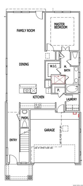 2D floor plan layout of this home in Avondale, San Antonio, TX (Image 3).