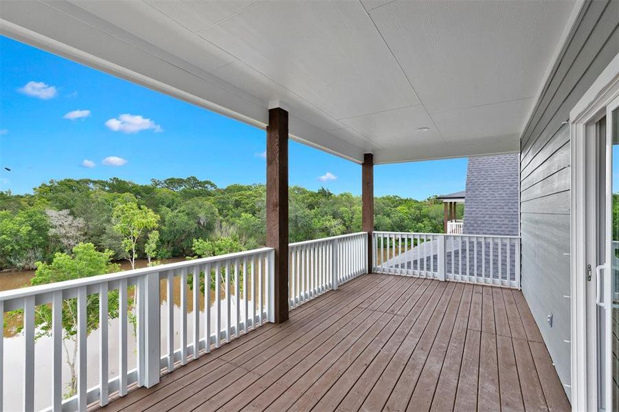 Balcony from the primary bedroom.