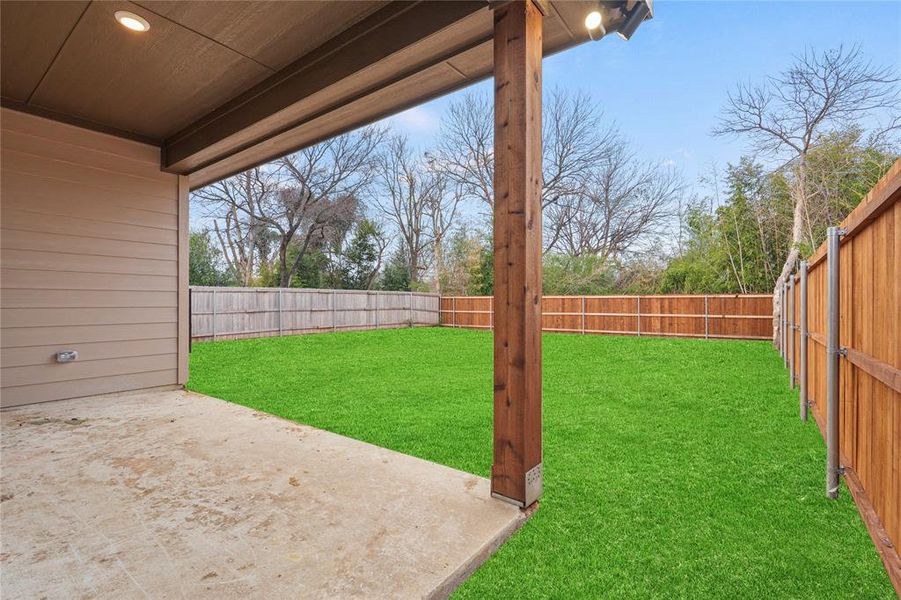 Exterior details and patio area of a home in , Dallas (Image 4). Exterior details and patio area of a home in , Dallas (Image 4).