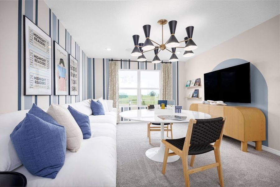 Representative furnished interior of a home built from the Cape by Risewell Homes in Marion Ridge, Haines City (Image 8).