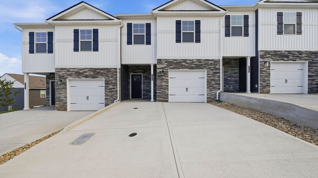 Front exterior of a new home in The Arbor Townhomes, Kingsport, TN, highlighting curb appeal (Image 2).