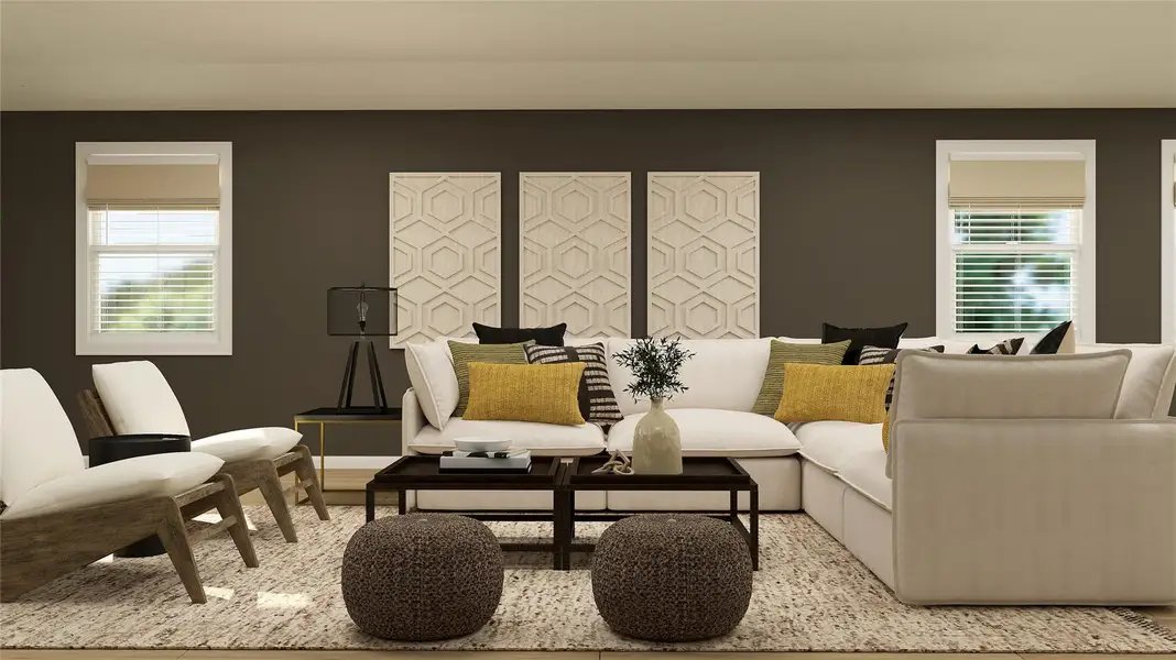 Furnished interior view inside a new home in Lively Ranch: Highlands Collection, Georgetown (Image 9).